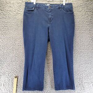 Croft & Barrow Jeans Womens Size 16 Blue Stretch Cropped Comfort Fit Denim